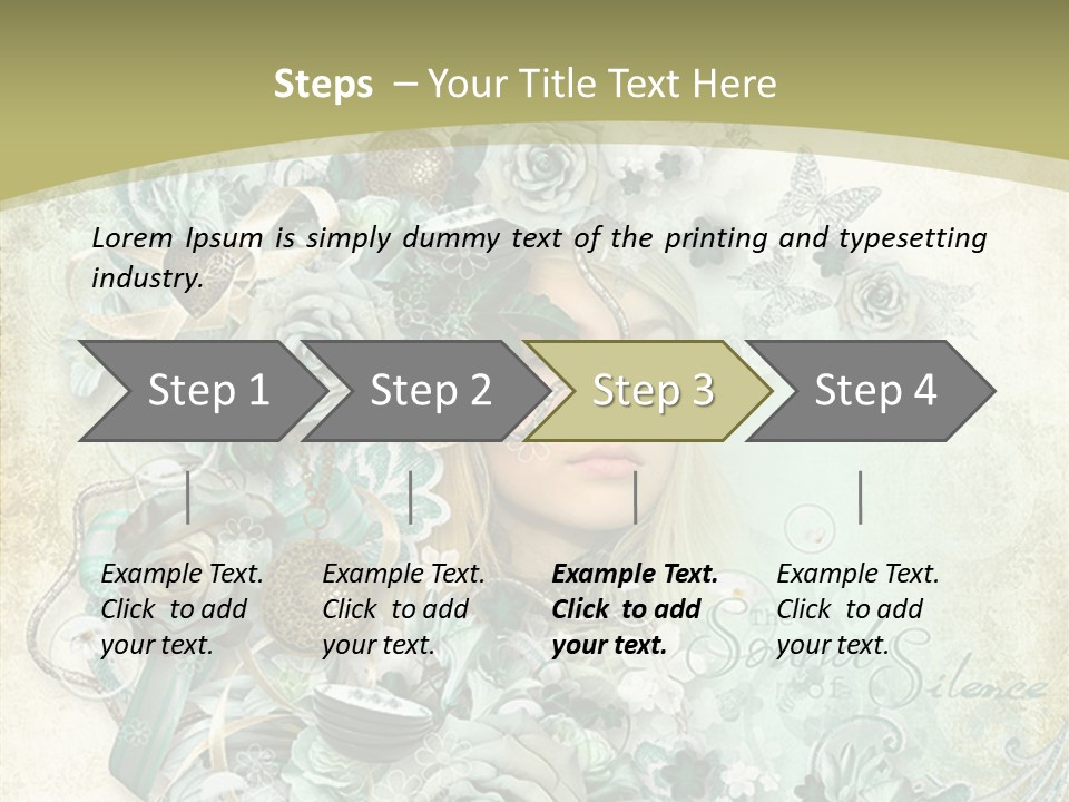 Textured Grungy Lacy PowerPoint Template