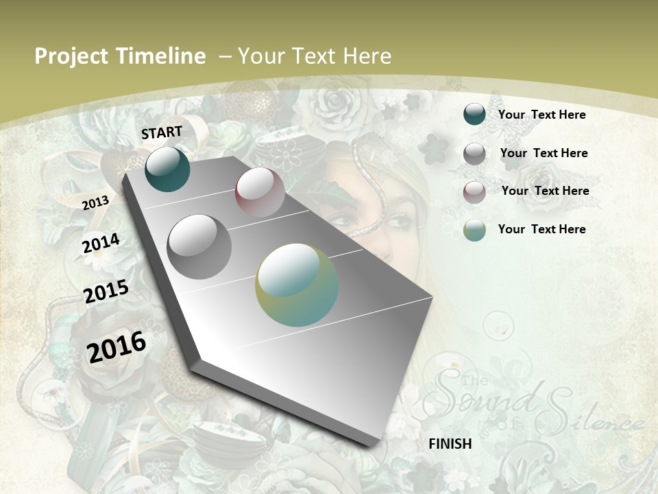 Textured Grungy Lacy PowerPoint Template