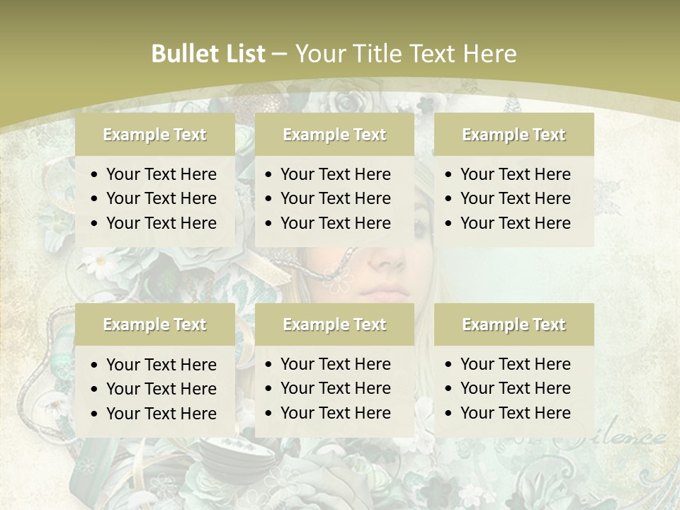 Textured Grungy Lacy PowerPoint Template