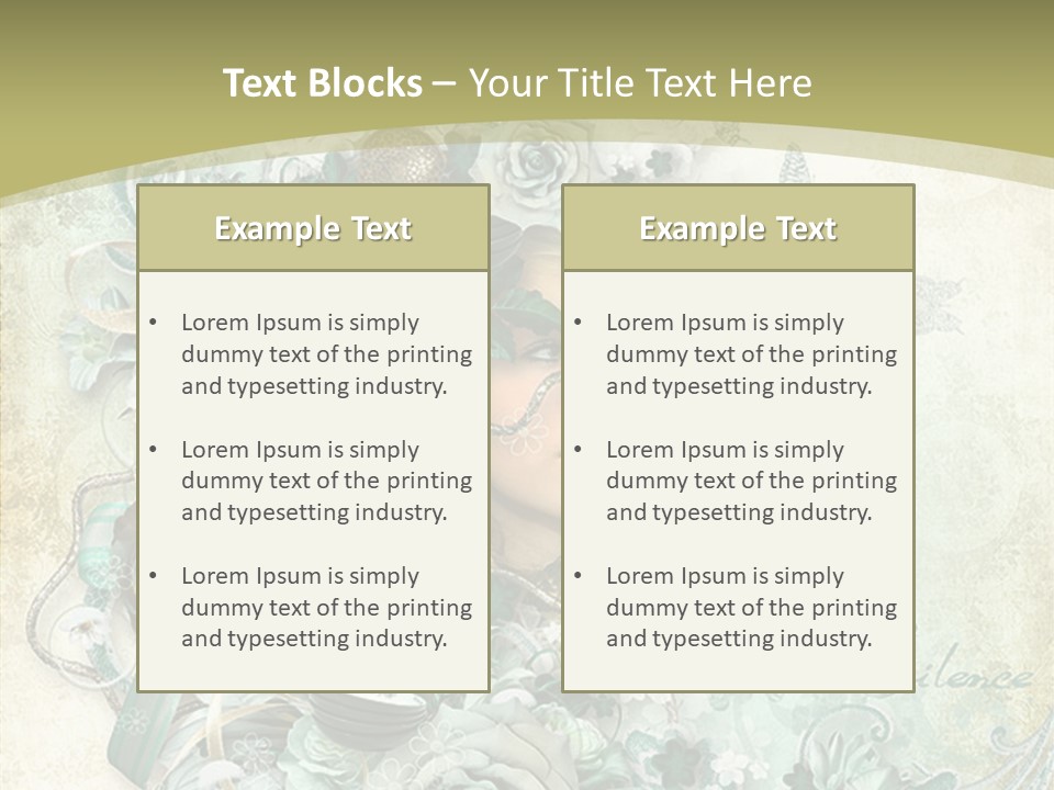 Textured Grungy Lacy PowerPoint Template