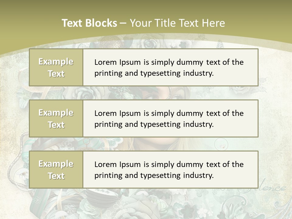 Textured Grungy Lacy PowerPoint Template