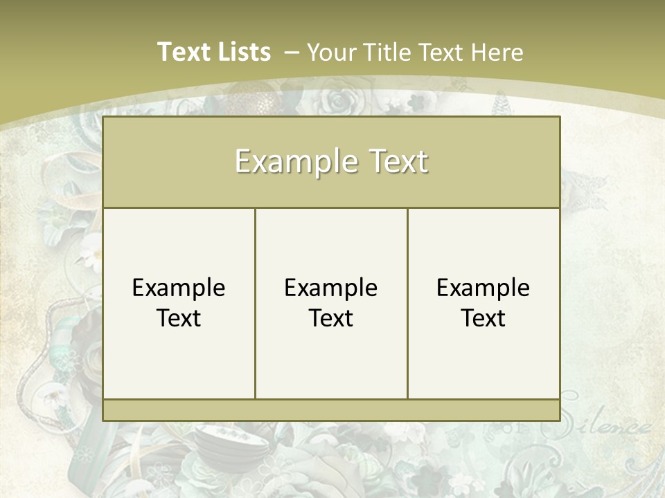 Textured Grungy Lacy PowerPoint Template