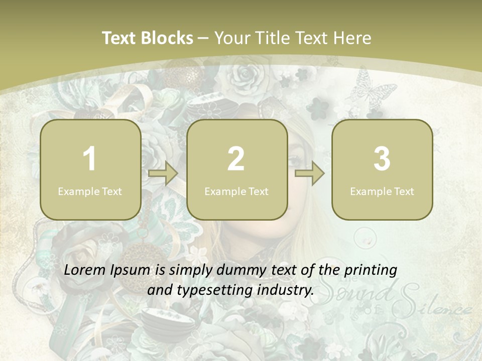 Textured Grungy Lacy PowerPoint Template