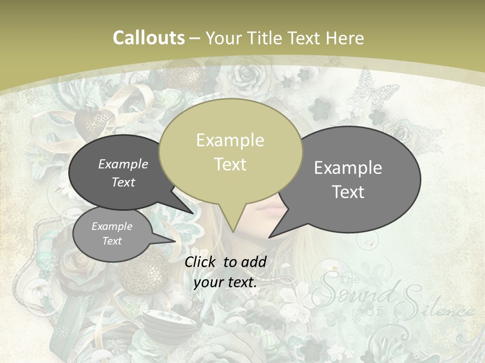 Textured Grungy Lacy PowerPoint Template