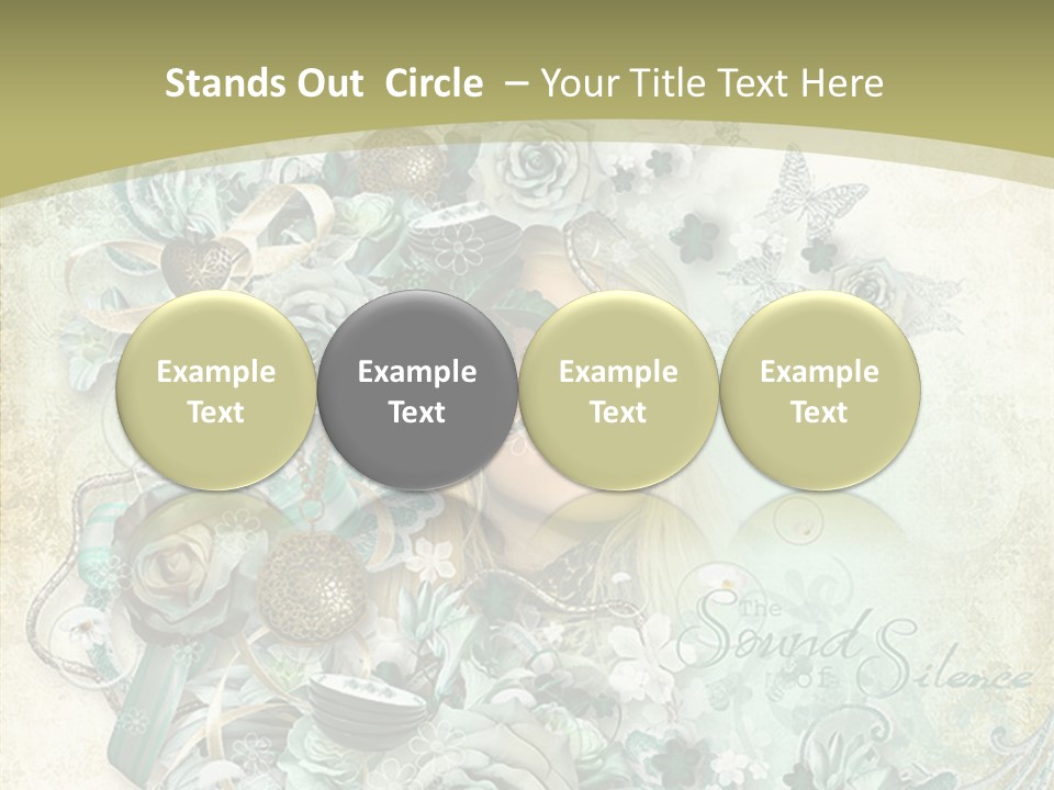 Textured Grungy Lacy PowerPoint Template