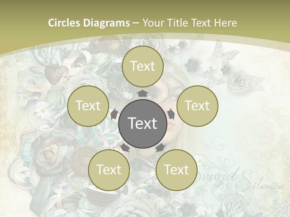 Textured Grungy Lacy PowerPoint Template