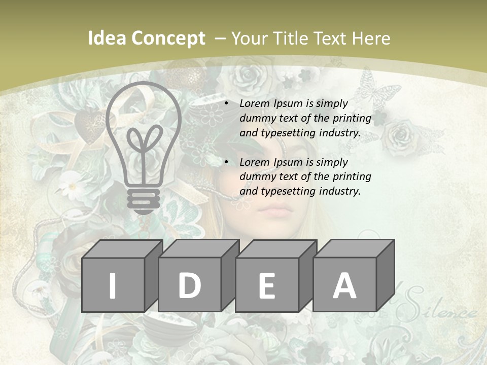 Textured Grungy Lacy PowerPoint Template