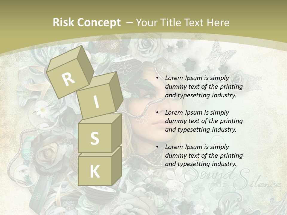 Textured Grungy Lacy PowerPoint Template