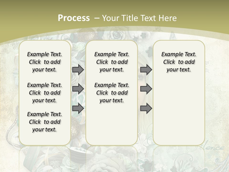 Textured Grungy Lacy PowerPoint Template