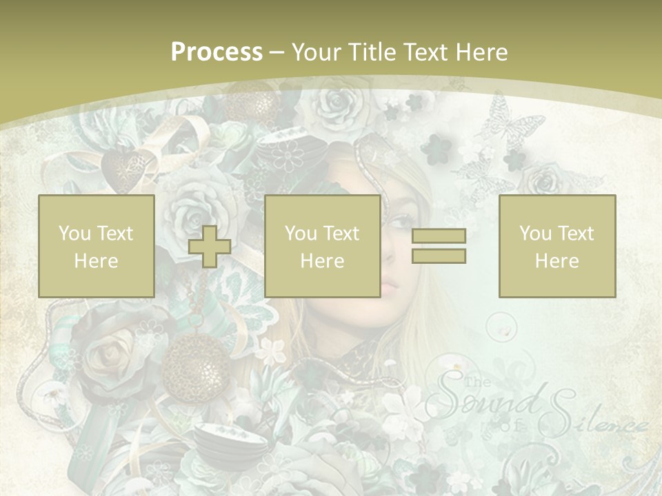 Textured Grungy Lacy PowerPoint Template