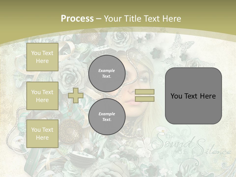 Textured Grungy Lacy PowerPoint Template