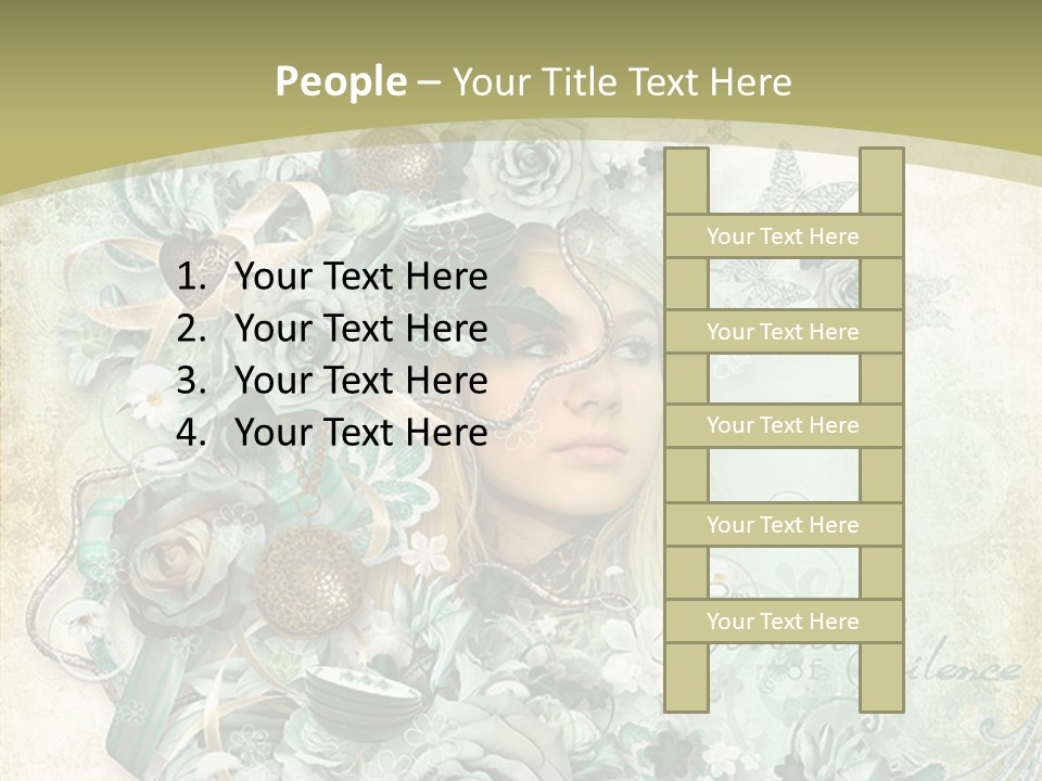 Textured Grungy Lacy PowerPoint Template