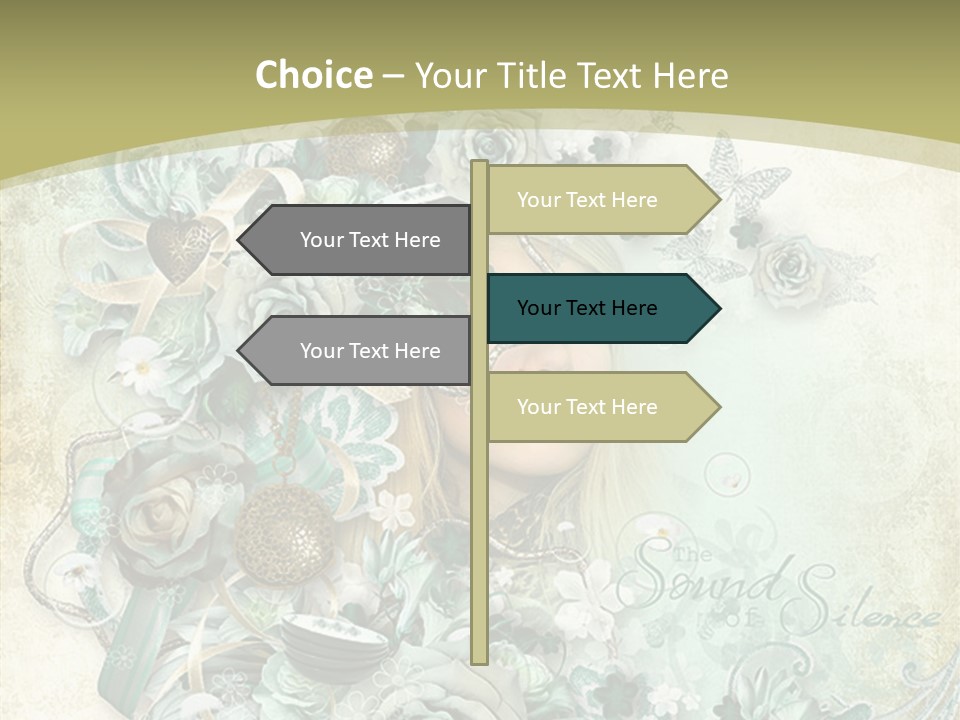 Textured Grungy Lacy PowerPoint Template