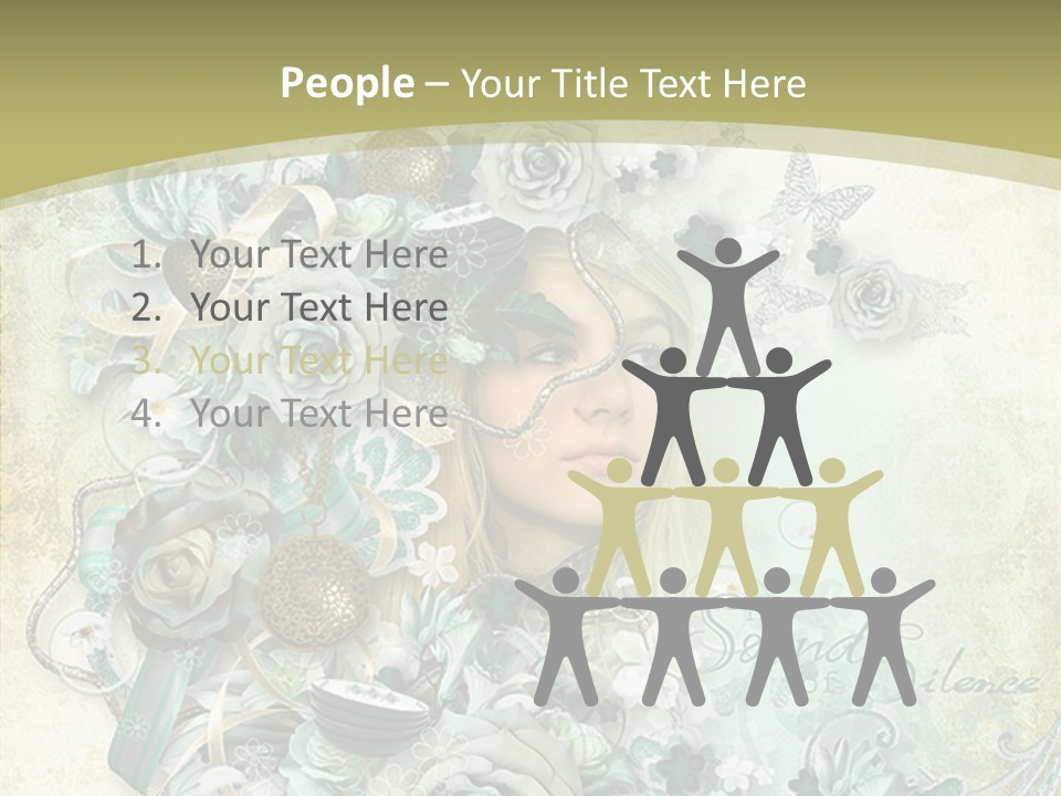 Textured Grungy Lacy PowerPoint Template