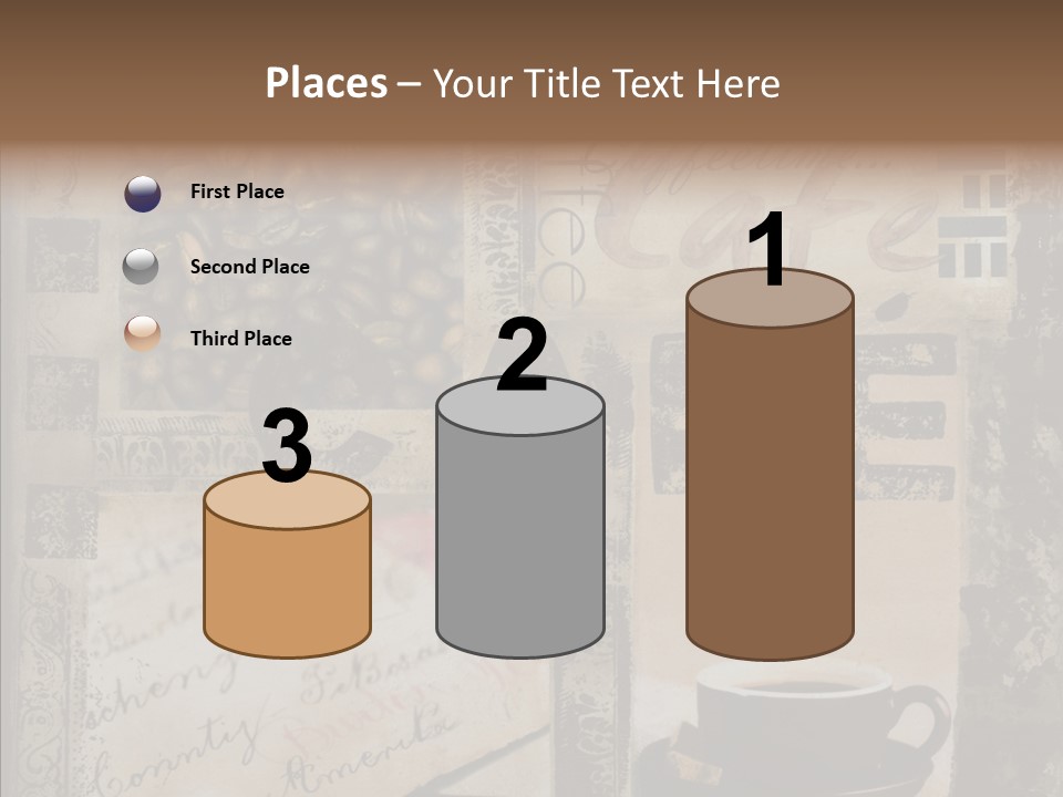 Aromatic Text Coffee Bean PowerPoint Template