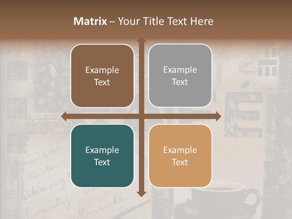 Aromatic Text Coffee Bean PowerPoint Template