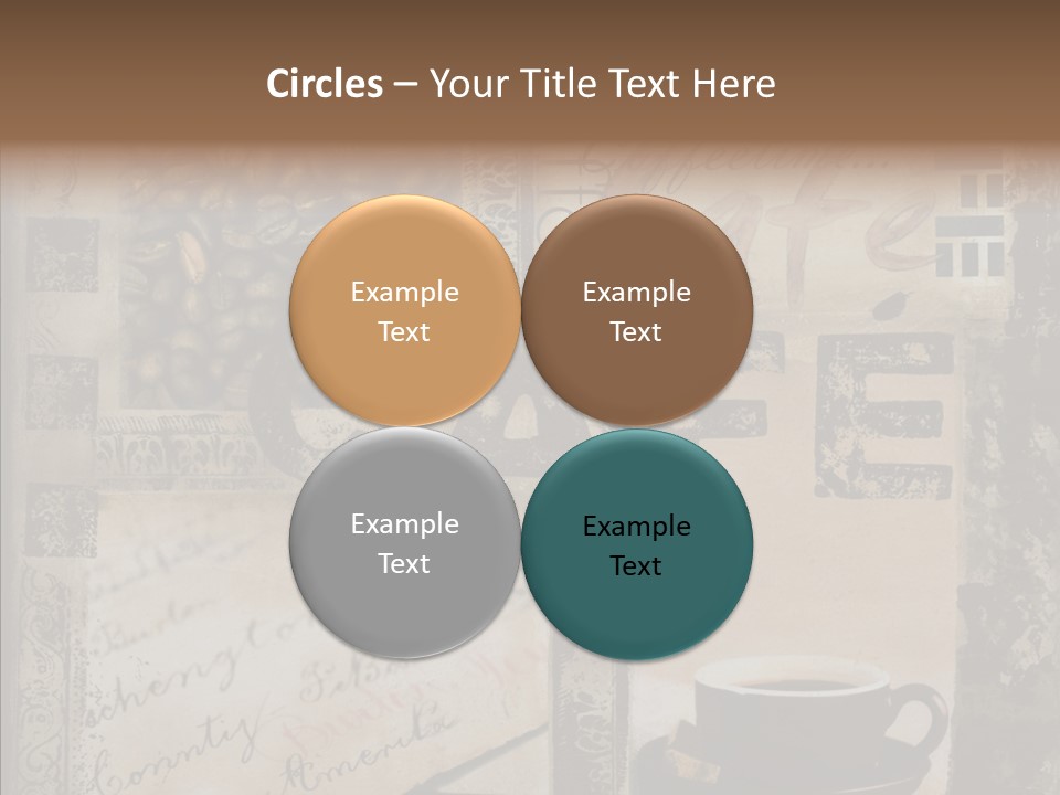Aromatic Text Coffee Bean PowerPoint Template