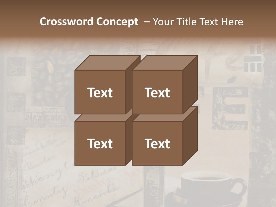 Aromatic Text Coffee Bean PowerPoint Template