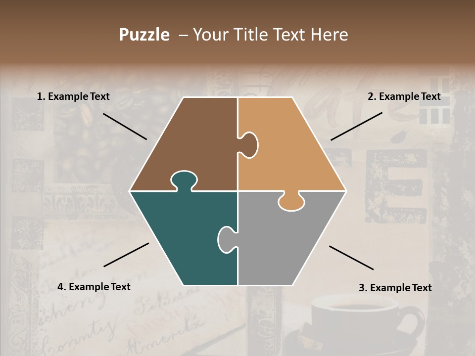 Aromatic Text Coffee Bean PowerPoint Template