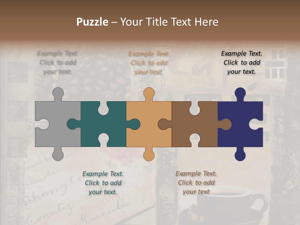 Aromatic Text Coffee Bean PowerPoint Template