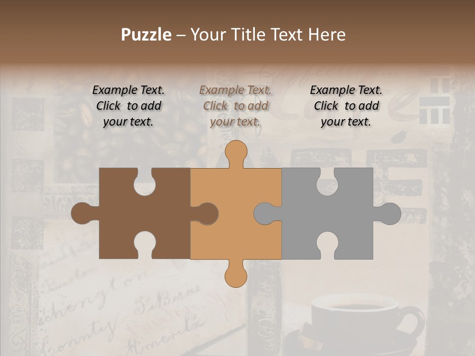 Aromatic Text Coffee Bean PowerPoint Template