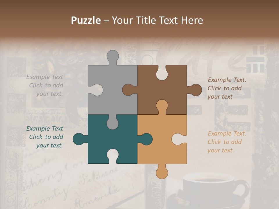 Aromatic Text Coffee Bean PowerPoint Template