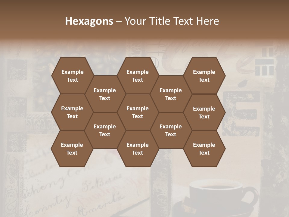 Aromatic Text Coffee Bean PowerPoint Template