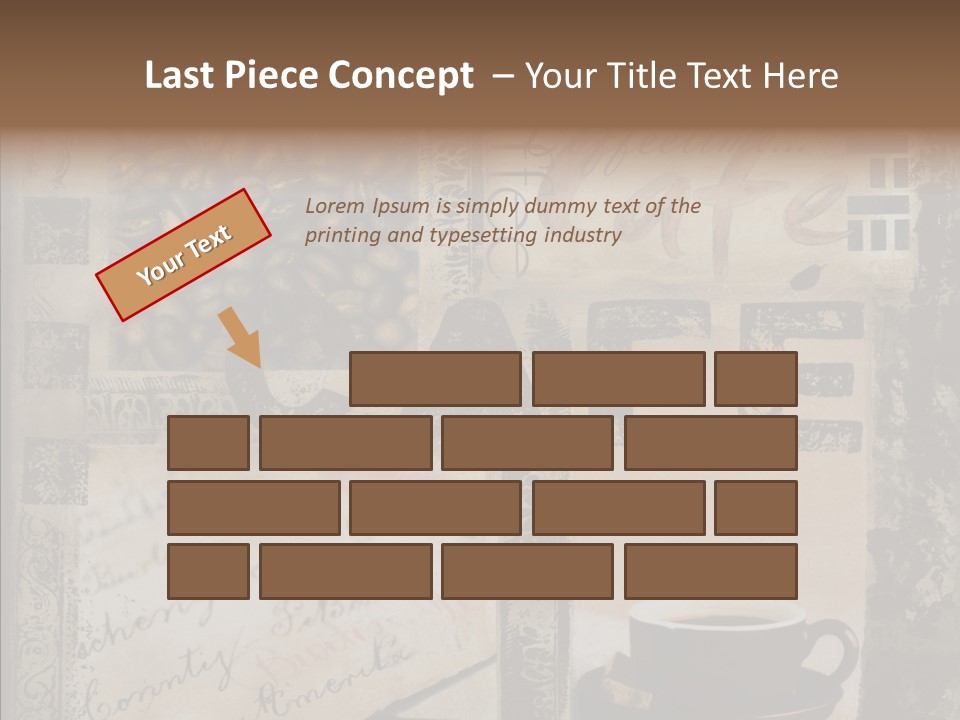 Aromatic Text Coffee Bean PowerPoint Template