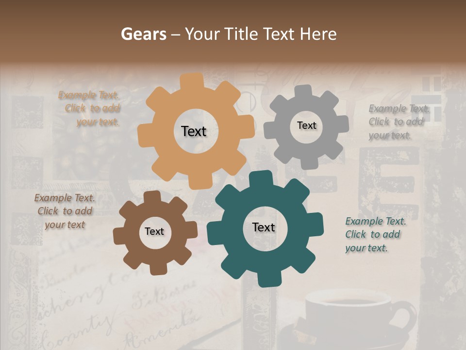 Aromatic Text Coffee Bean PowerPoint Template
