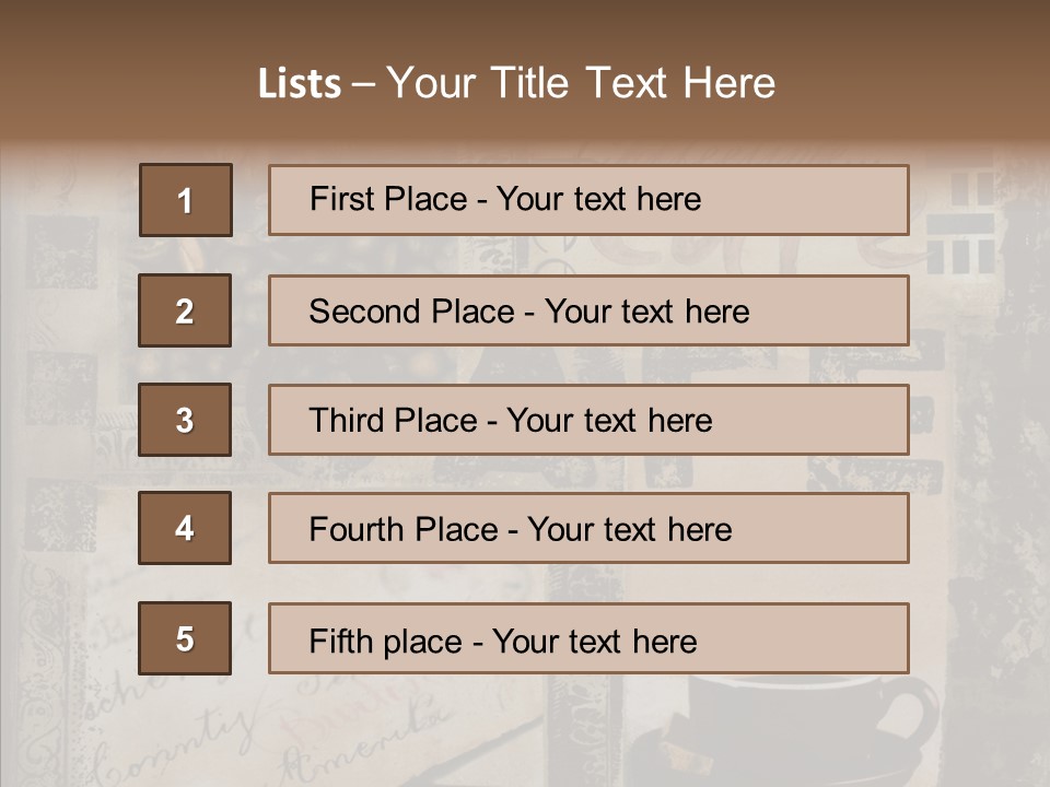 Aromatic Text Coffee Bean PowerPoint Template