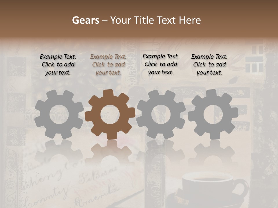 Aromatic Text Coffee Bean PowerPoint Template