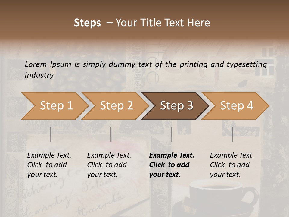 Aromatic Text Coffee Bean PowerPoint Template