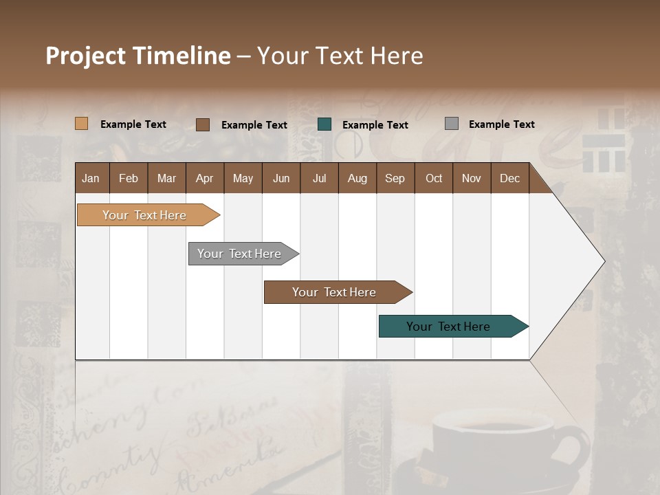 Aromatic Text Coffee Bean PowerPoint Template