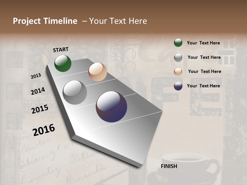 Aromatic Text Coffee Bean PowerPoint Template