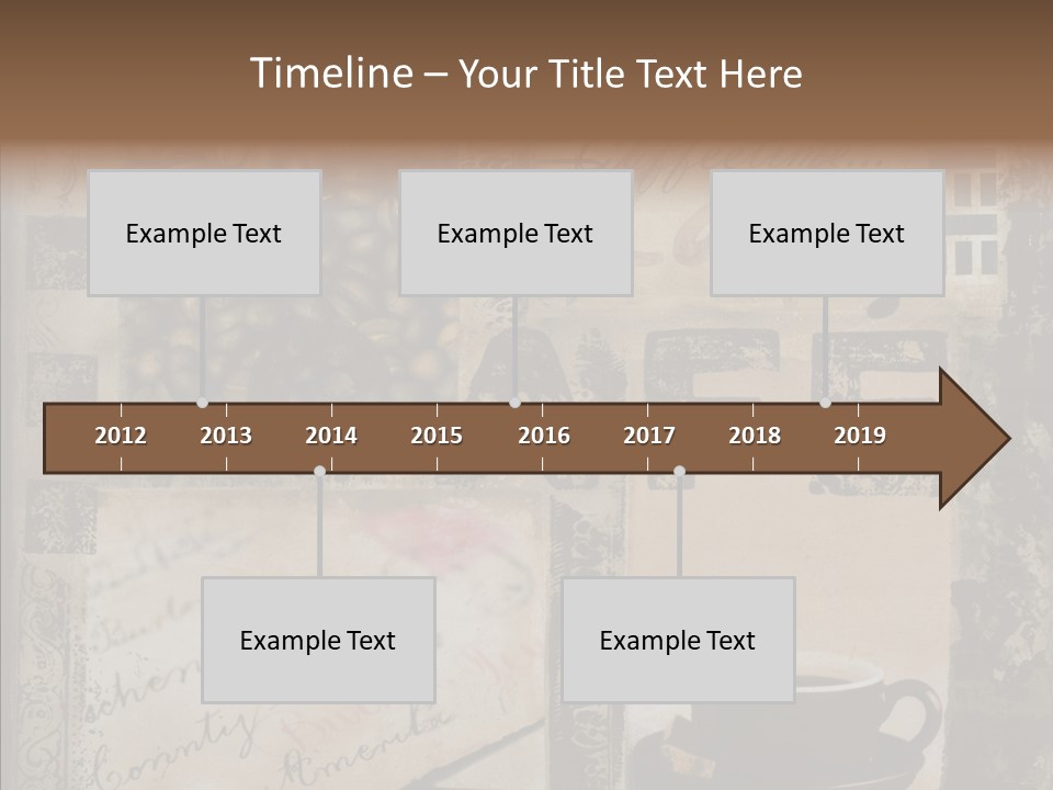 Aromatic Text Coffee Bean PowerPoint Template