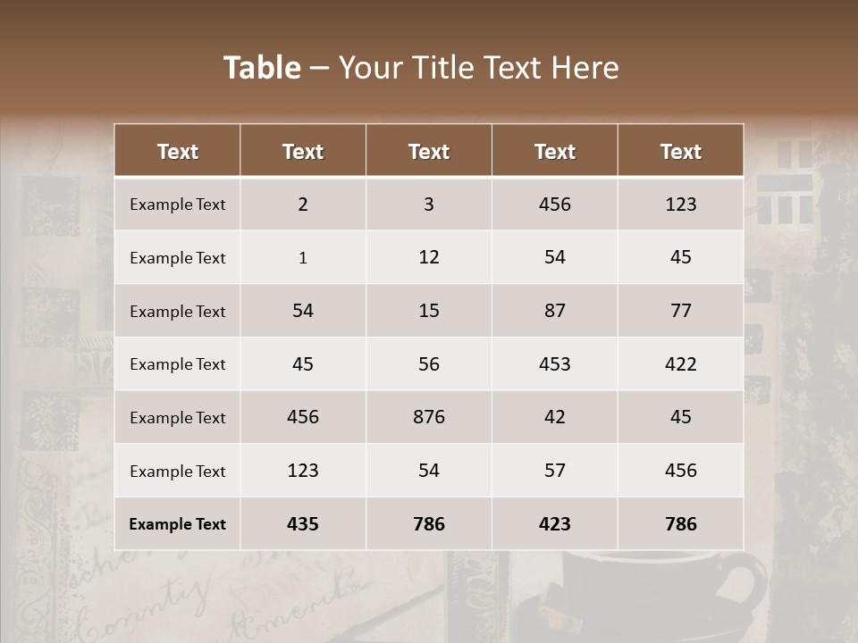 Aromatic Text Coffee Bean PowerPoint Template