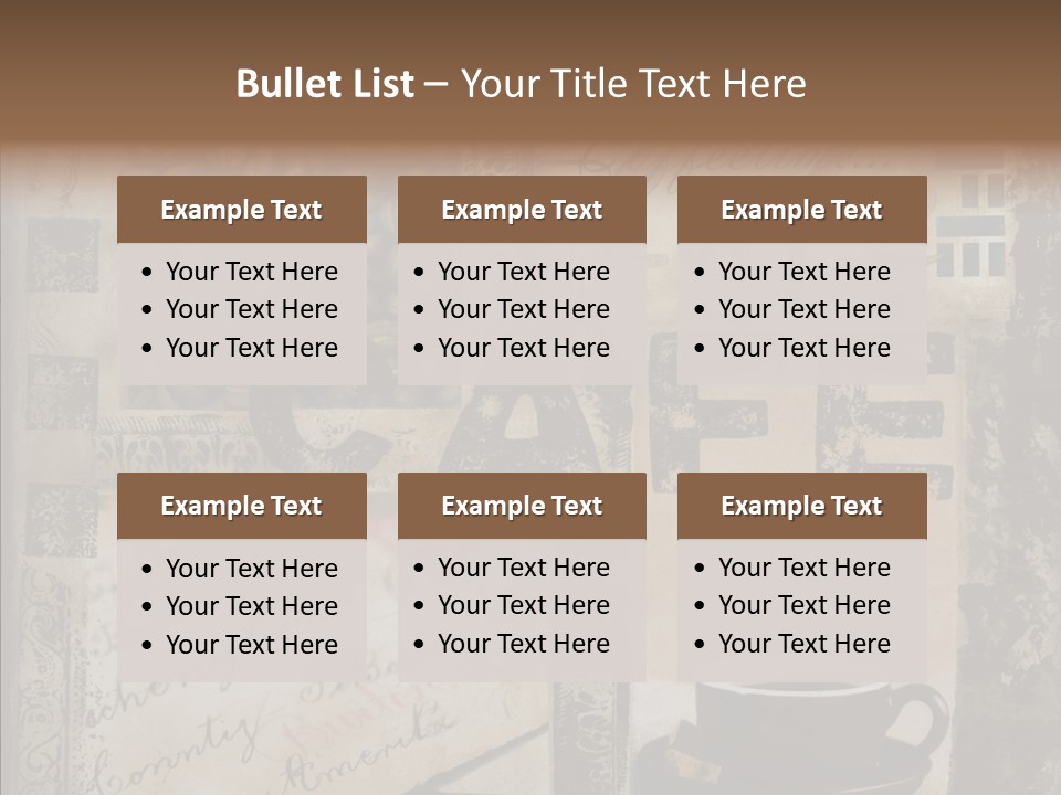 Aromatic Text Coffee Bean PowerPoint Template