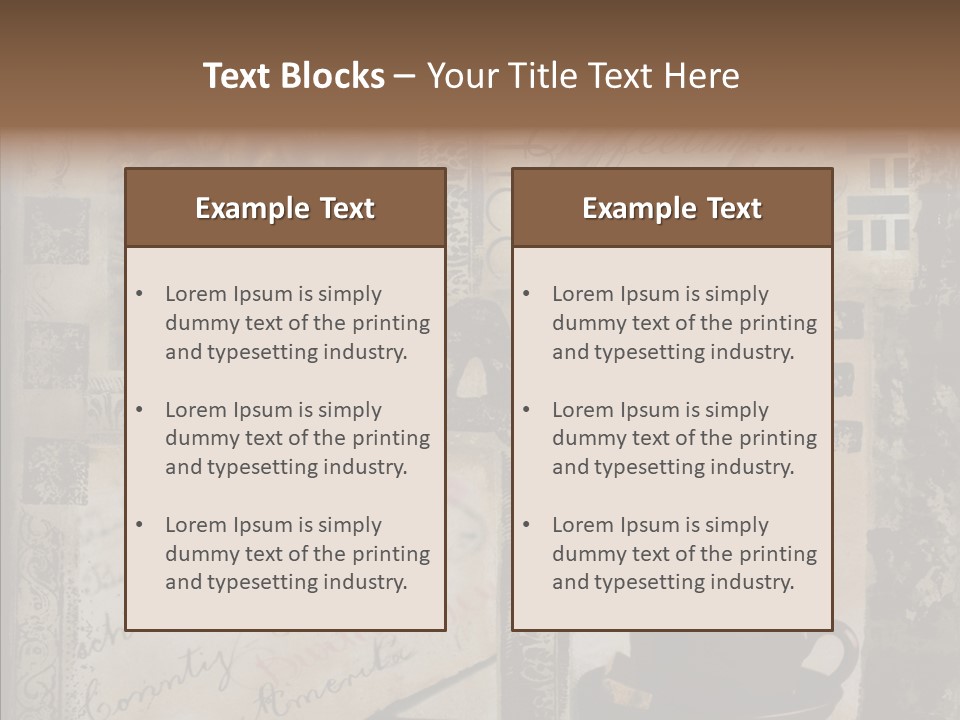Aromatic Text Coffee Bean PowerPoint Template