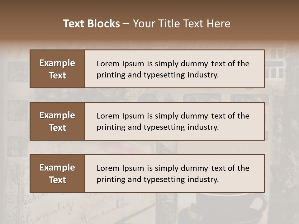 Aromatic Text Coffee Bean PowerPoint Template