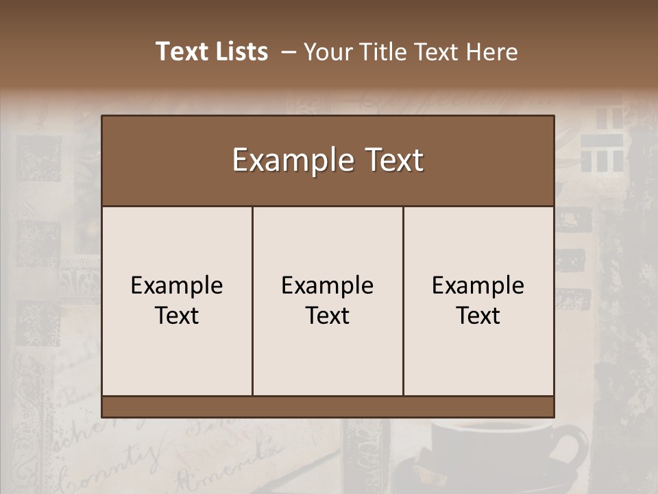 Aromatic Text Coffee Bean PowerPoint Template