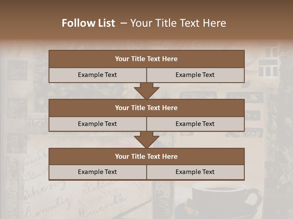 Aromatic Text Coffee Bean PowerPoint Template