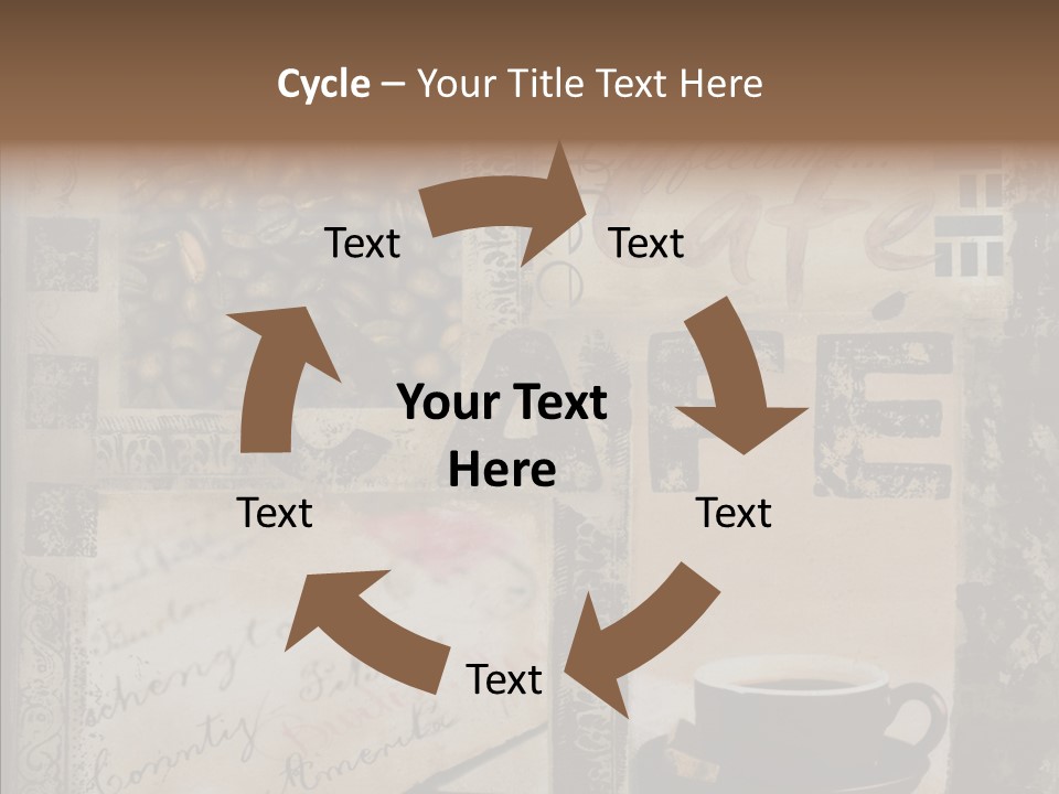 Aromatic Text Coffee Bean PowerPoint Template