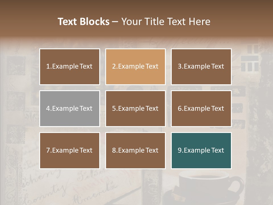 Aromatic Text Coffee Bean PowerPoint Template