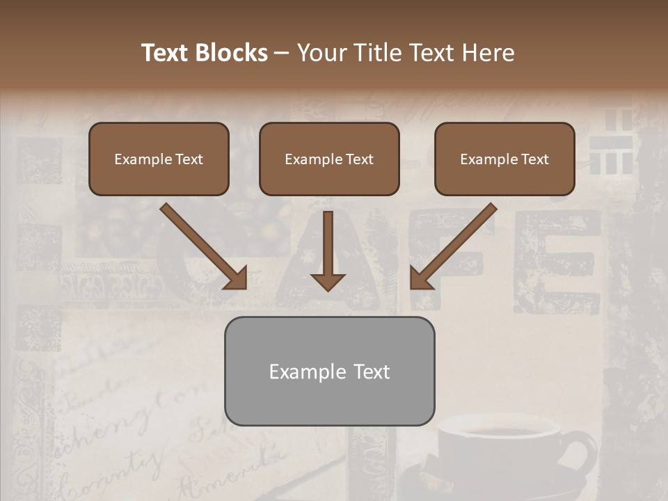 Aromatic Text Coffee Bean PowerPoint Template