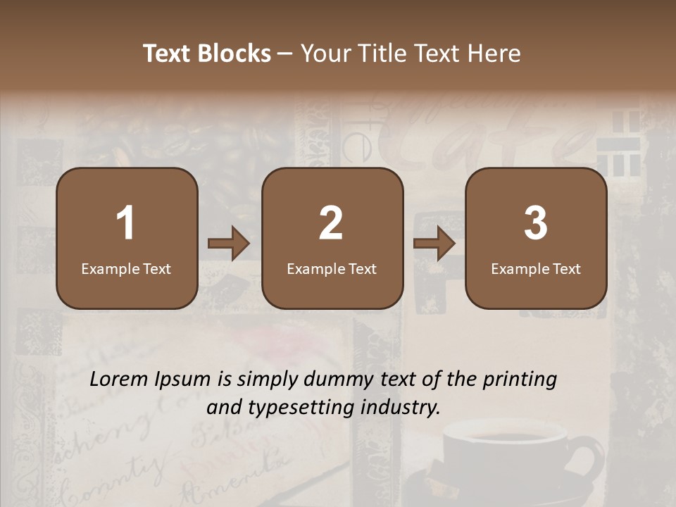 Aromatic Text Coffee Bean PowerPoint Template