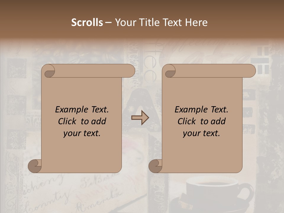 Aromatic Text Coffee Bean PowerPoint Template