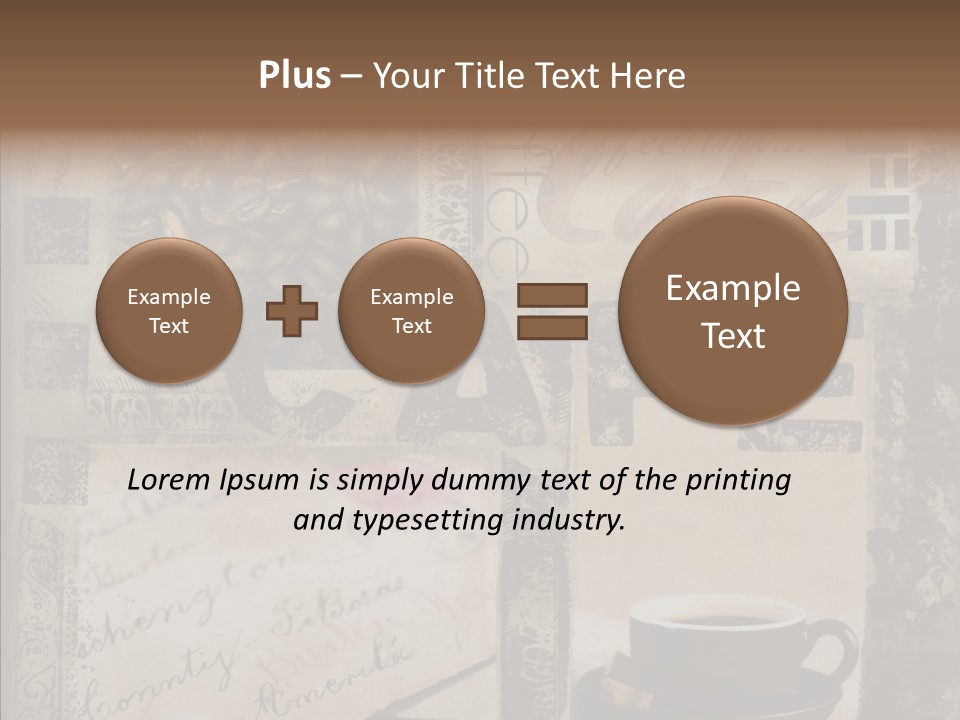 Aromatic Text Coffee Bean PowerPoint Template