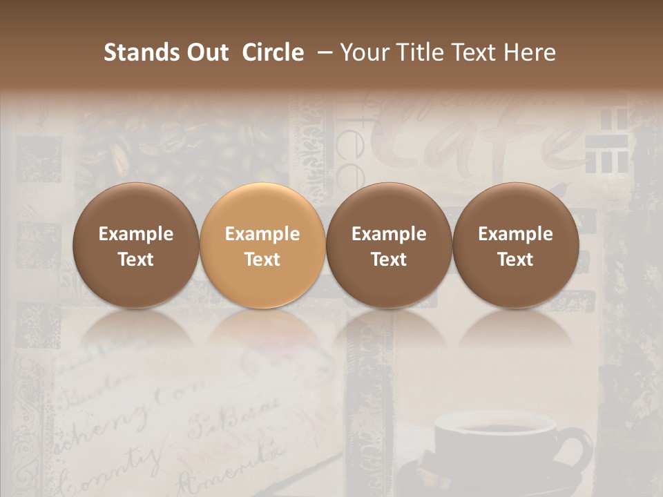 Aromatic Text Coffee Bean PowerPoint Template