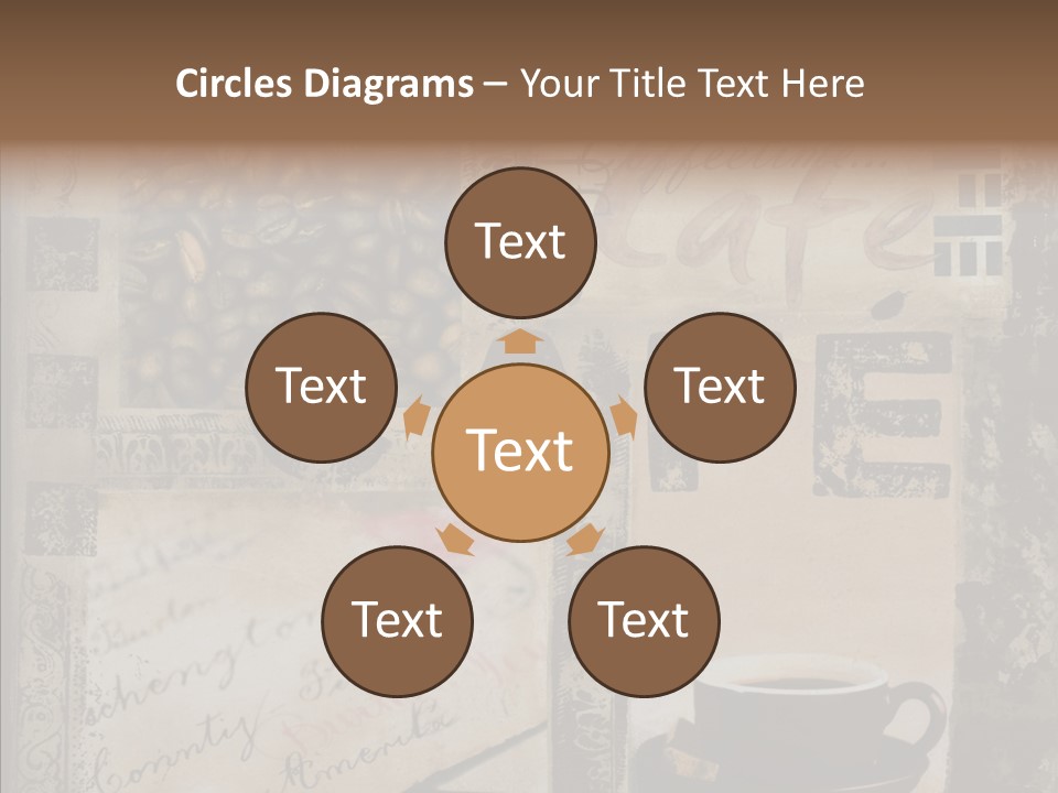 Aromatic Text Coffee Bean PowerPoint Template