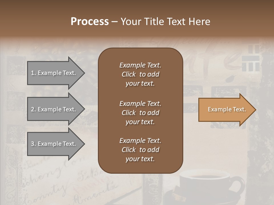 Aromatic Text Coffee Bean PowerPoint Template